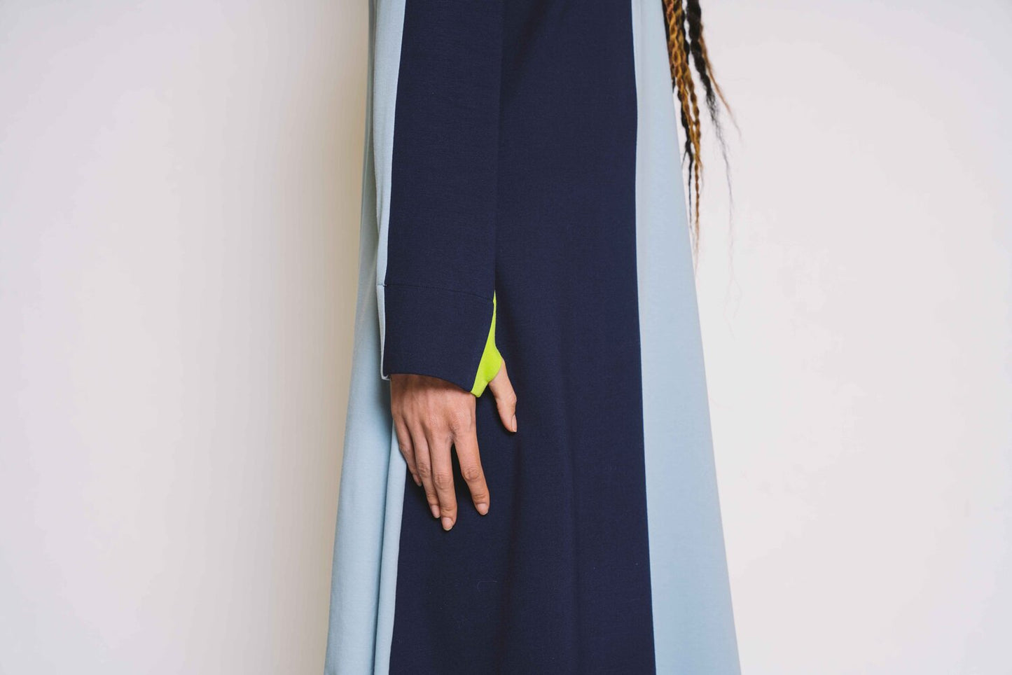 Bessie Mock Neck Midi Dress - Beacon Blue