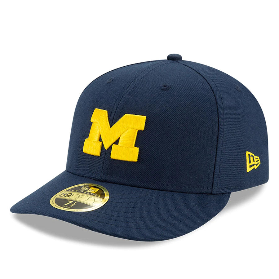 Men's New Era Navy Michigan Wolverines Basic Low Profile 59FIFTY Fitted Hat