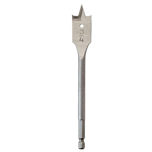3/4 in. x 6 in. High Speed Steel Flat Wood Boring Bit