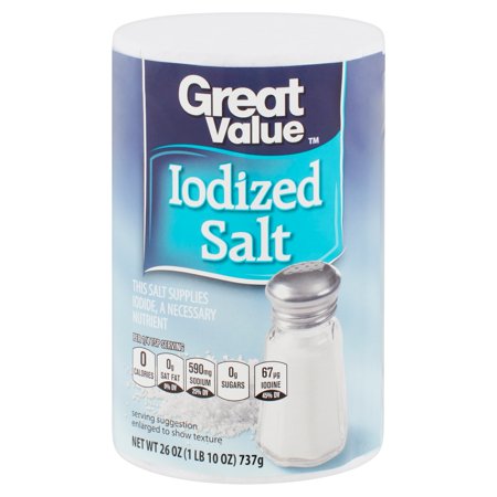 Great Value Iodized Salt, 26 oz