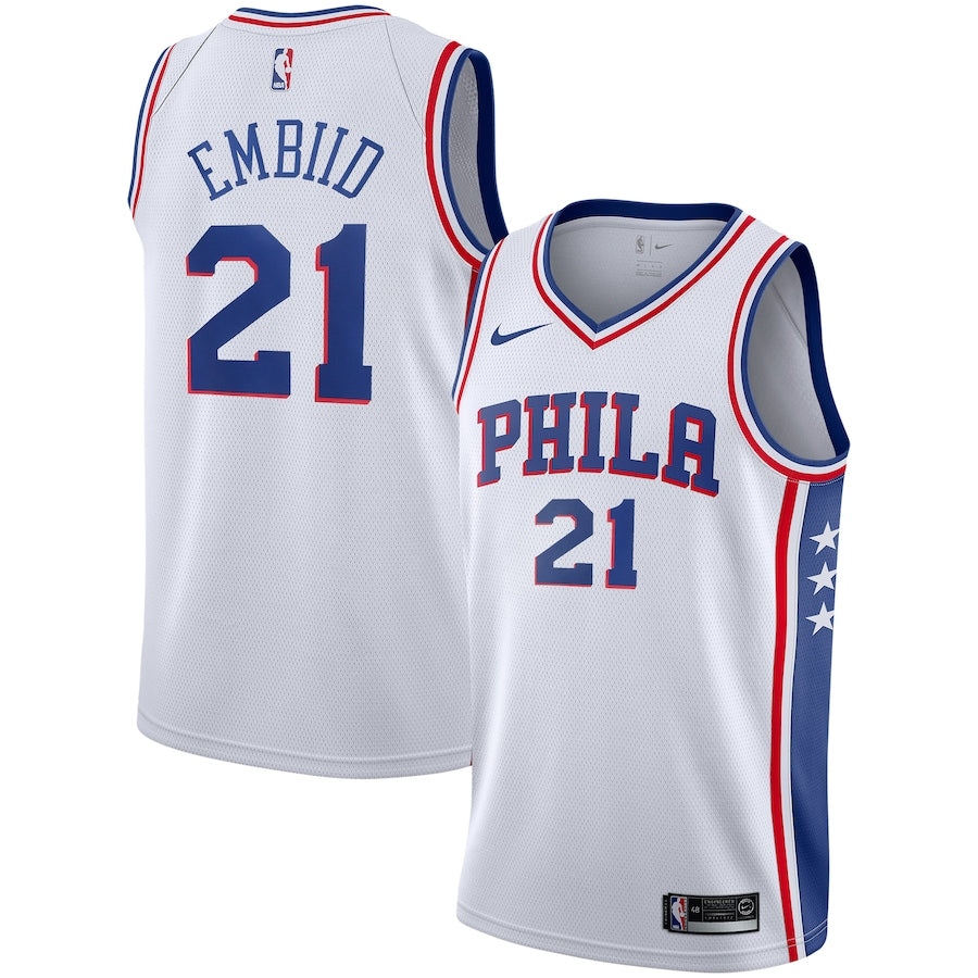 Men's Philadelphia 76ers Joel Embiid Nike Royal 2019/2020 Swingman Jersey - Icon Edition