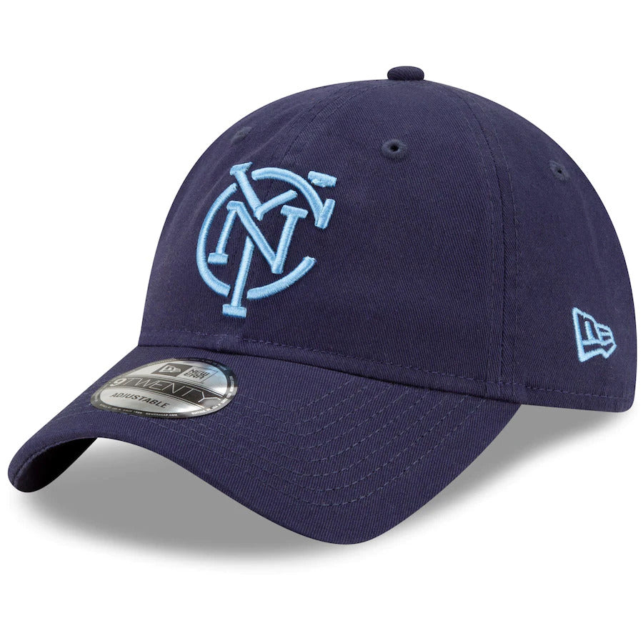 Men's New York City FC New Era Navy Monogram 9TWENTY Adjustable Hat