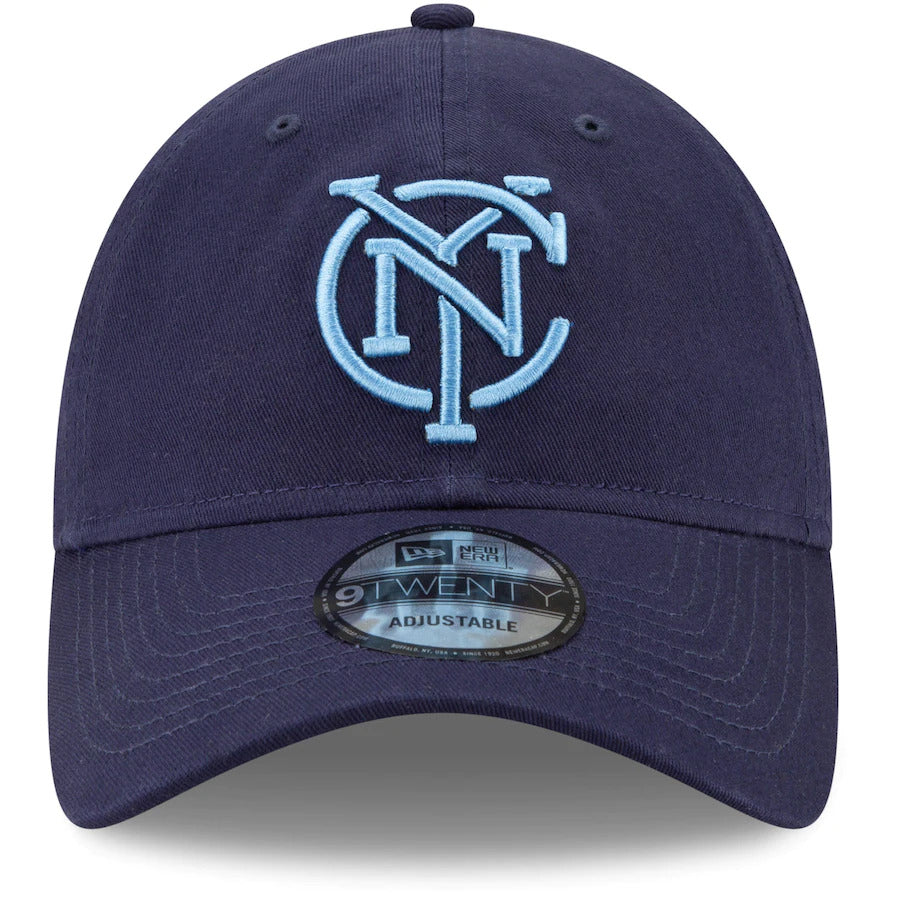 Men's New York City FC New Era Navy Monogram 9TWENTY Adjustable Hat