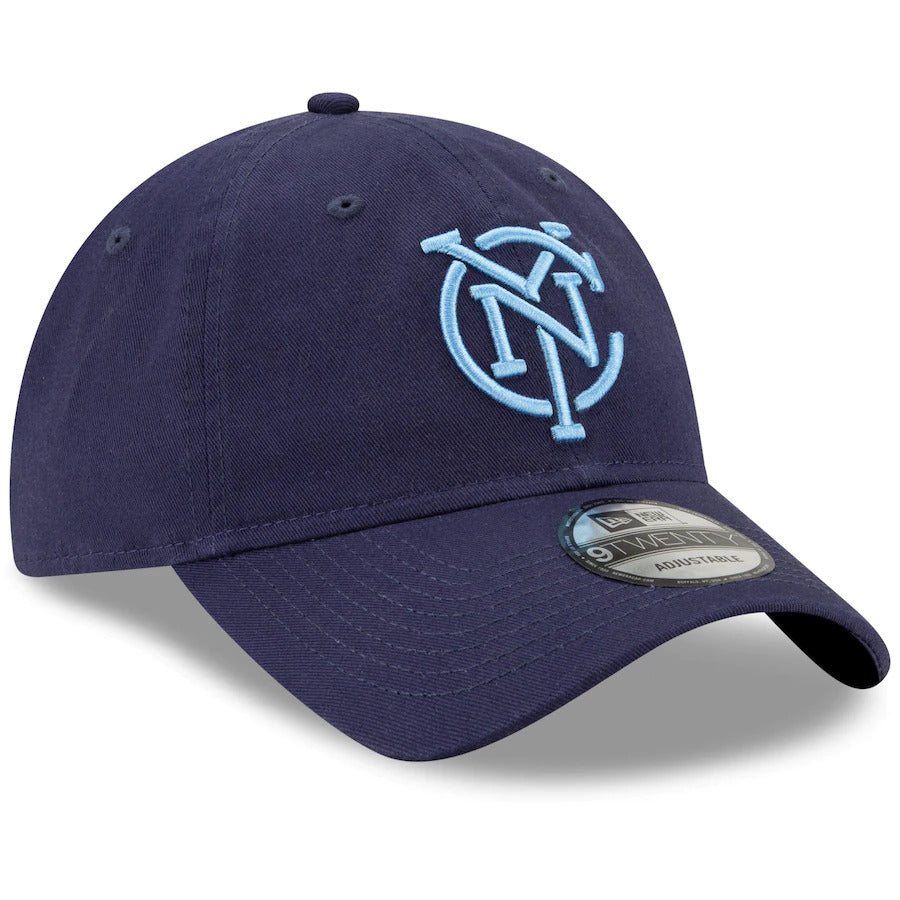 Men's New York City FC New Era Navy Monogram 9TWENTY Adjustable Hat