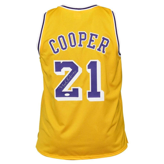 Authentic Michael Cooper Signed Los Angeles Lakers Jersey Inscribed L.A. Lakers PSA COA