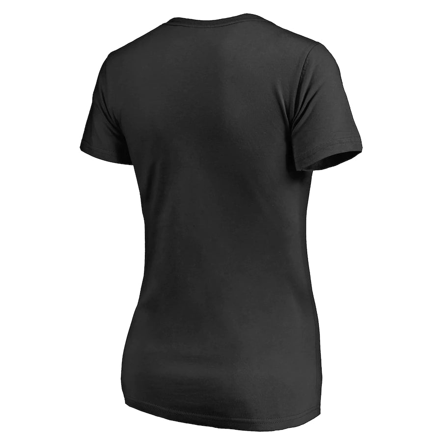 Women's Las Vegas Aces Fanatics Branded Black Primary Logo V-Neck T-Shirt